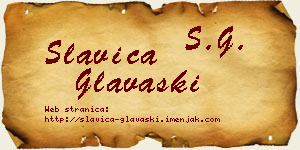 Slavica Glavaški vizit kartica